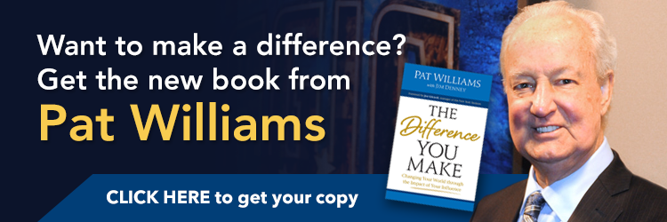 Want to make a difference? Get the new book from Pat Williams. Click here to get your copy. "The Difference You Make: Changing Your World through the Impact of Your Influence"