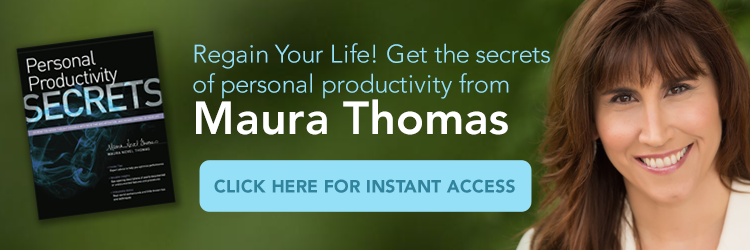 Regain your life! Get the secrets of personal productivity from Maura Thomas. Click here for instant access. "Personal Productivity Secrets: Do what you never thought possible with your time and attention... and regain control of your life" by Maura Thomas