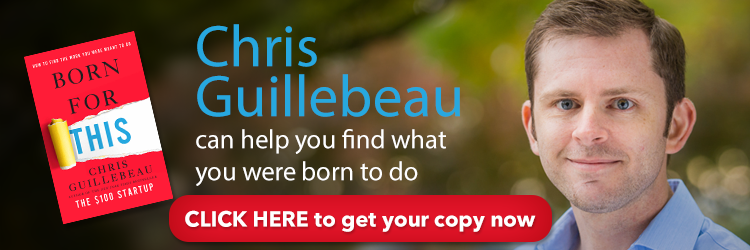 Chris Guillebeau can help you find what you were born to do. CLICK HERE to get your copy now. "Born For This: Find the Work You Were Meant to Do" by Chris Guillebeau